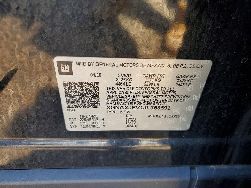 2018 CHEVROLET EQUINOX LT 13