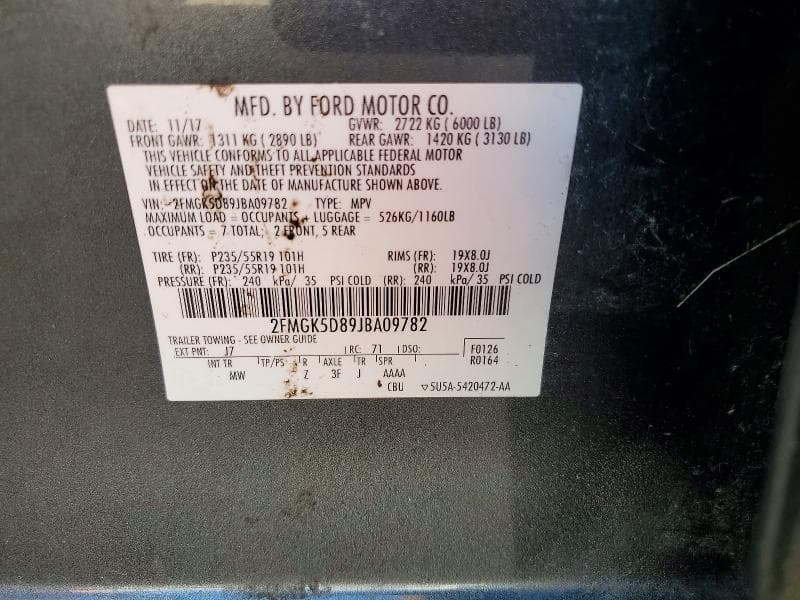 2018 FORD FLEX LIMITED 12