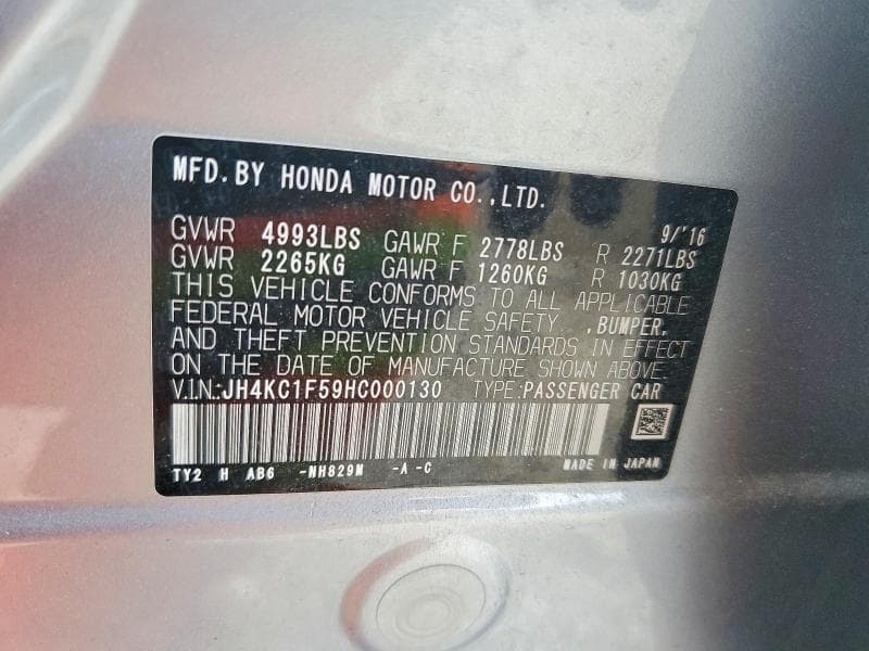 2017 ACURA RLX TECH 12