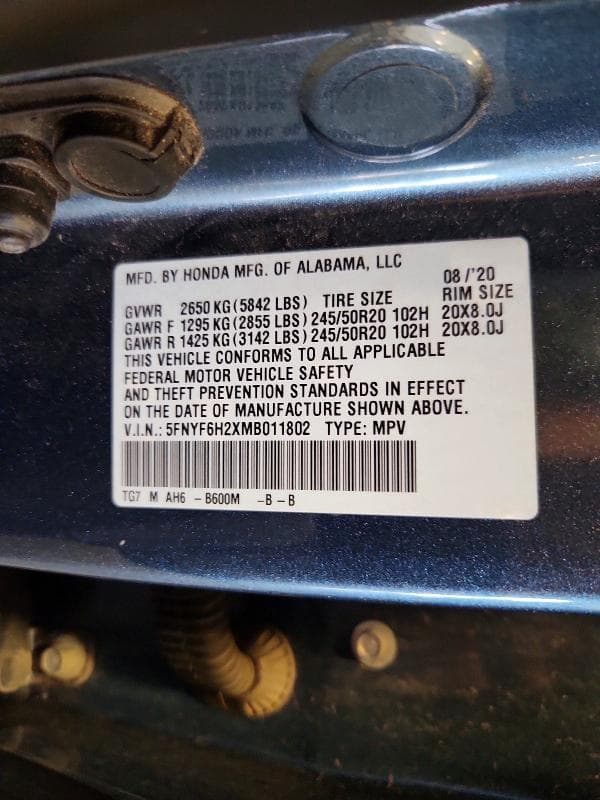2021 HONDA PILOT SE SE 13