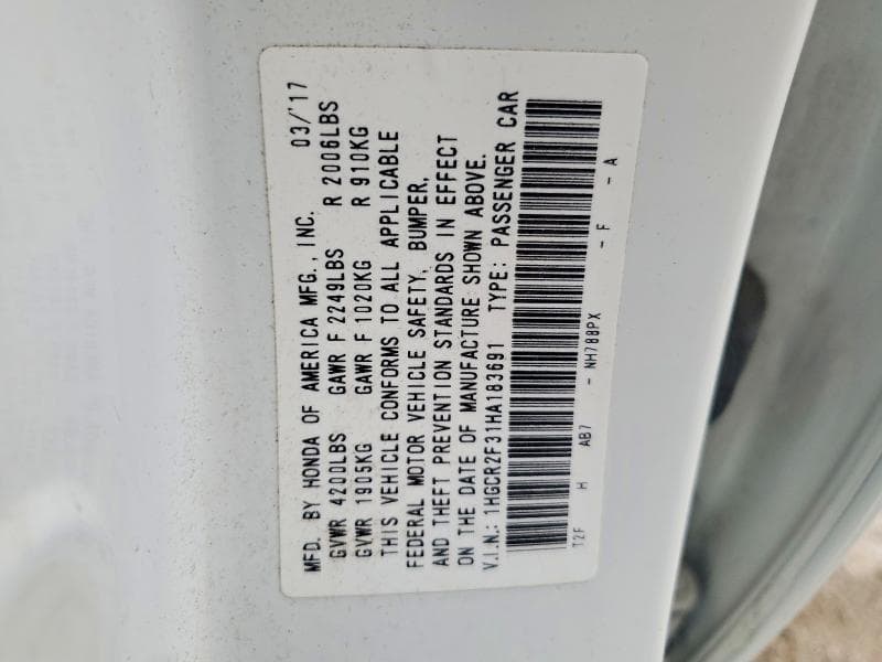 2017 HONDA ACCORD LX 13