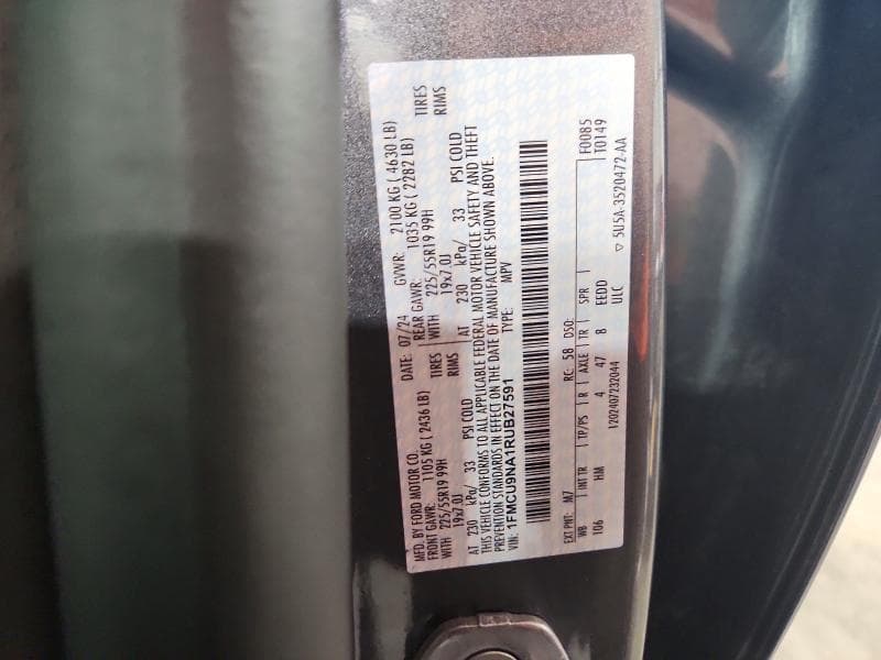 2024 FORD ESCAPE ST LINE SELECT ST LINE SELECT 13