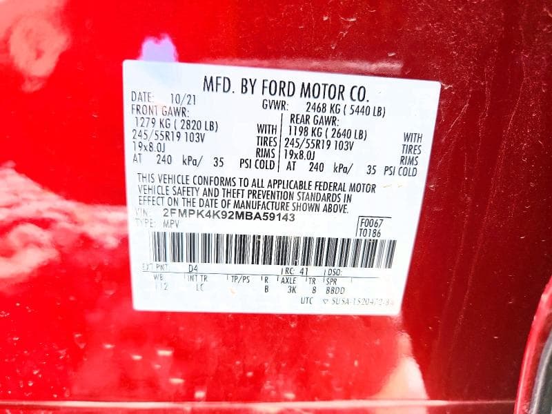 2021 FORD EDGE TITANIUM 12