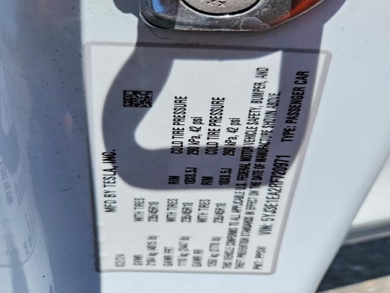 2024 TESLA MODEL 3 12