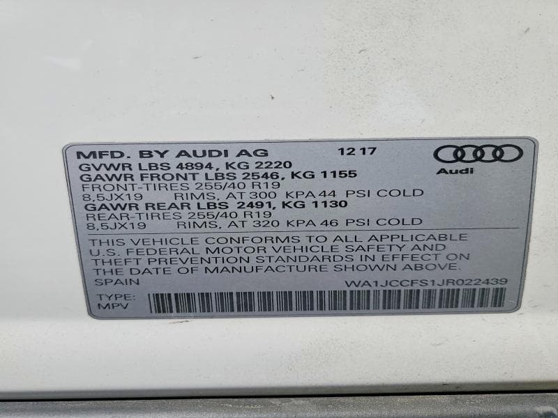 2018 AUDI Q3 PREMIUM PLUS 13