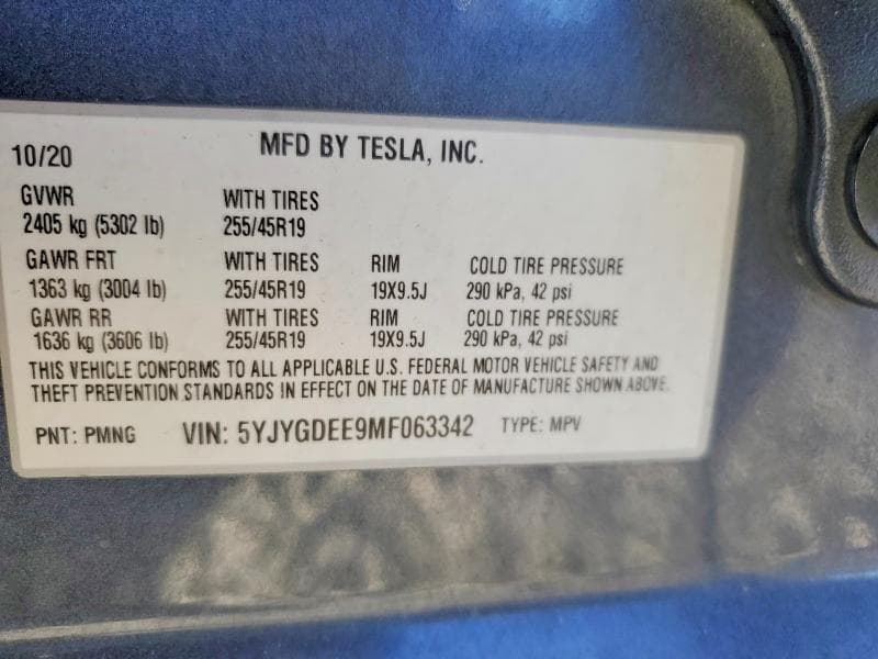 2021 TESLA MODEL Y 13