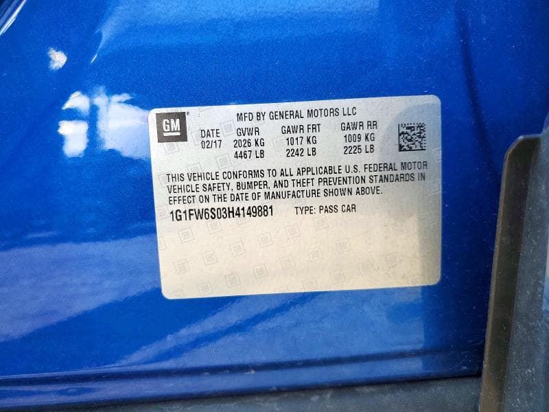 2017 CHEVROLET BOLT EV LT 12