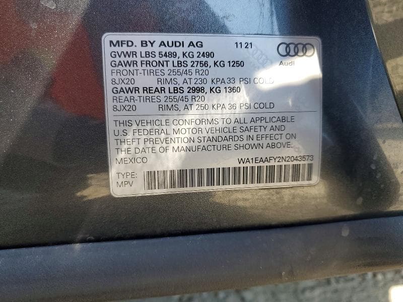 2022 AUDI Q5 PREMIUM PLUS 45 12