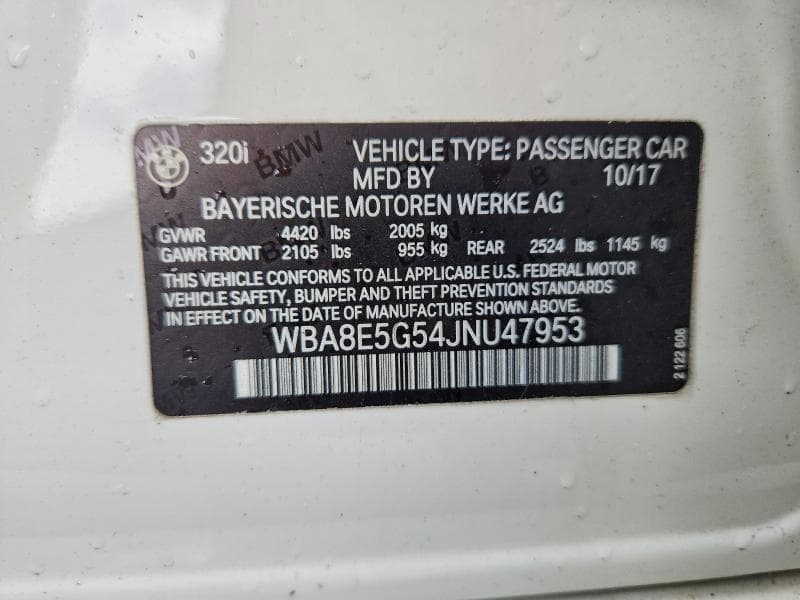 2018 BMW 320 XI 12
