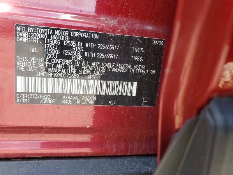 2021 TOYOTA RAV4 LE LE 13