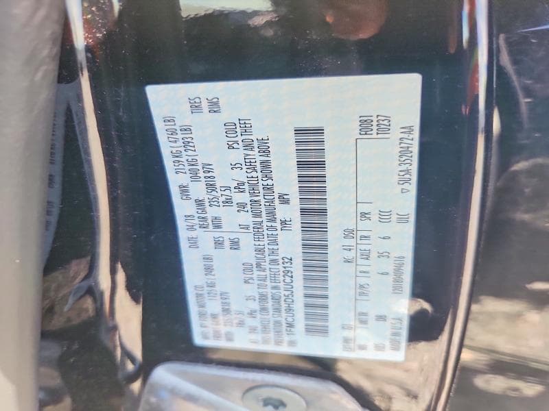 2018 FORD ESCAPE SEL 13