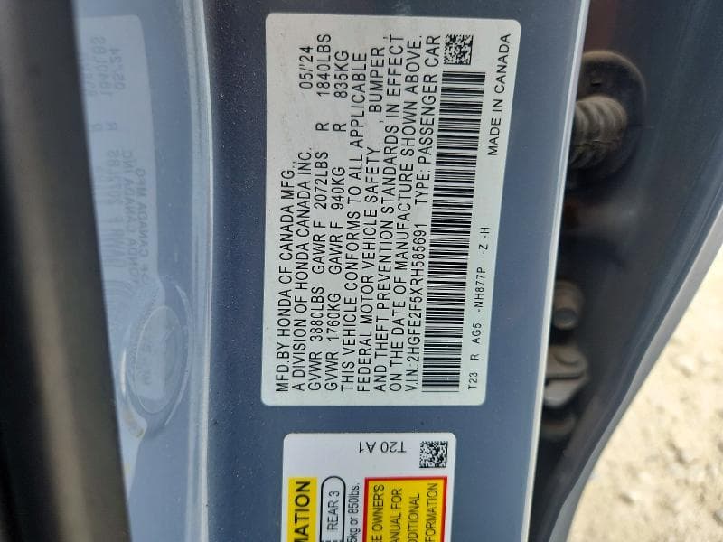 2024 HONDA CIVIC SPORT 12