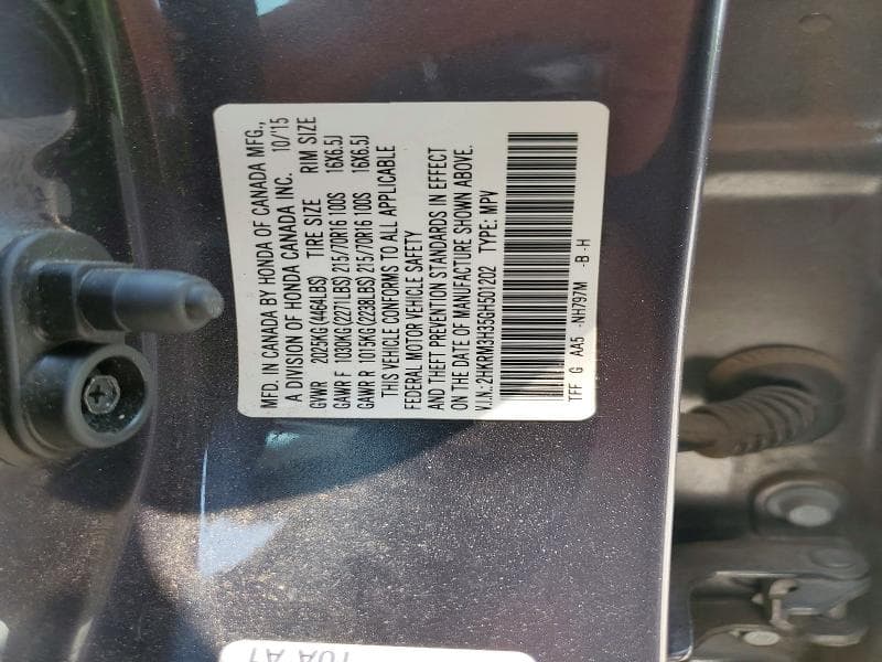 2016 HONDA CR-V LX 13
