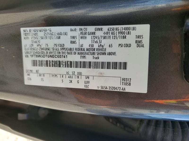 2022 FORD F350 SUPER DUTY 12