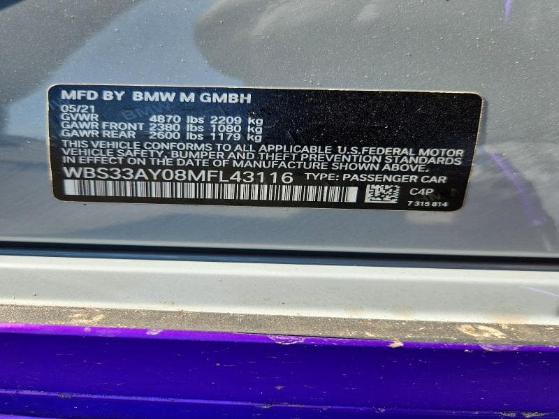 2021 BMW M3 COMPETITION 13