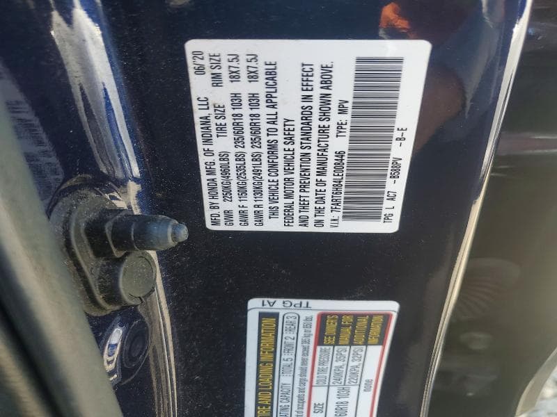 2020 HONDA CR-V EXL 13