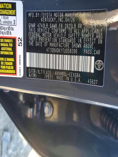 2026 TOYOTA CAMRY XLE 12