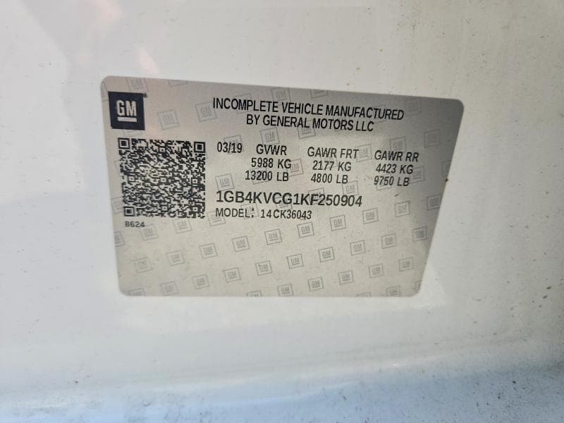 2019 CHEVROLET SILVERADO K3500 K3500 10