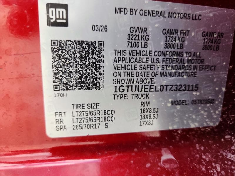 2026 GMC SIERRA K1500 AT4 K1500 AT4 12