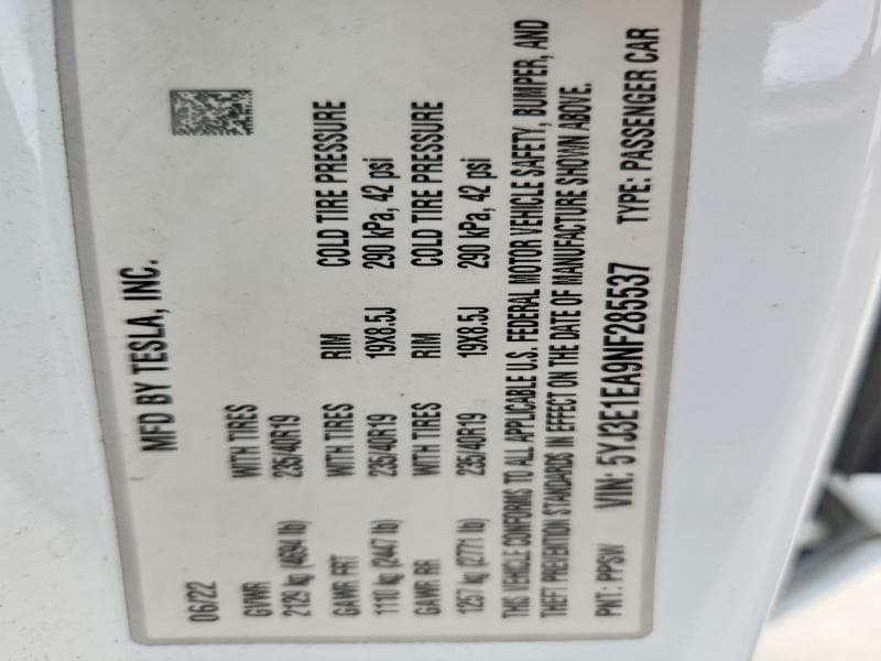 2022 TESLA MODEL 3 13