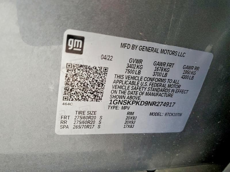 2022 CHEVROLET TAHOE K1500 Z71 K1500 Z71 13