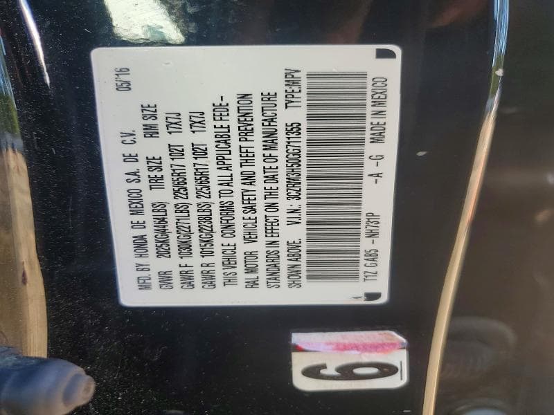 2016 HONDA CR-V EX 12