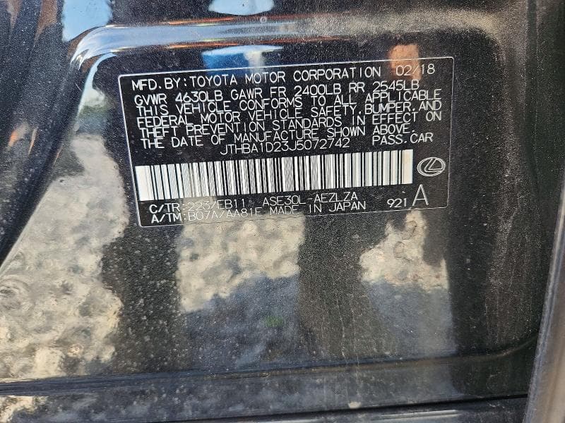 2018 LEXUS IS 300 12