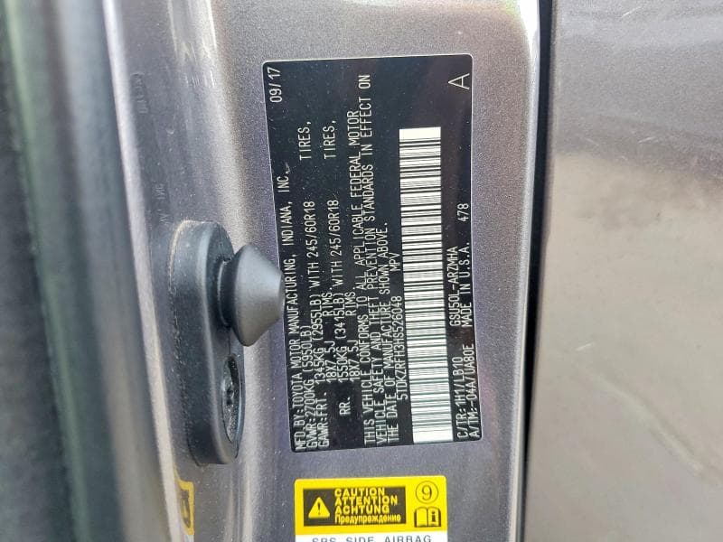 2017 TOYOTA HIGHLANDER XLE 13