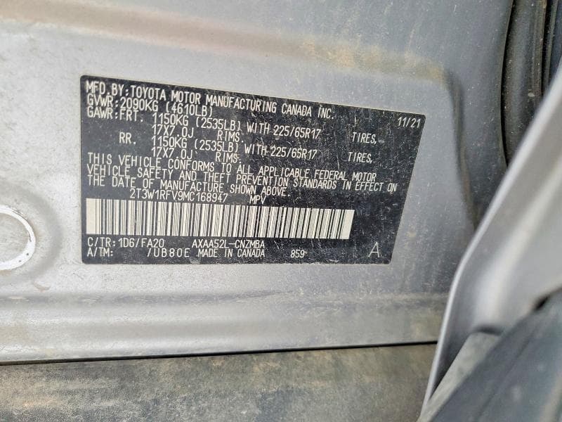 2021 TOYOTA RAV4 XLE 13