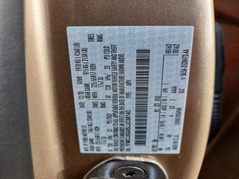 2020 FORD ESCAPE SE 12