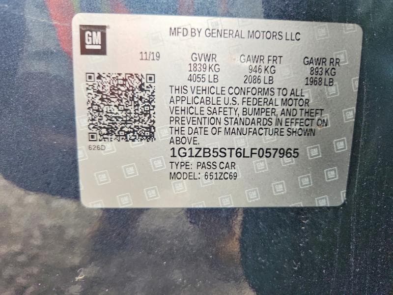 2020 CHEVROLET MALIBU LS 12