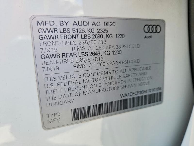 2021 AUDI Q3 PREMIUM S LINE 45 12