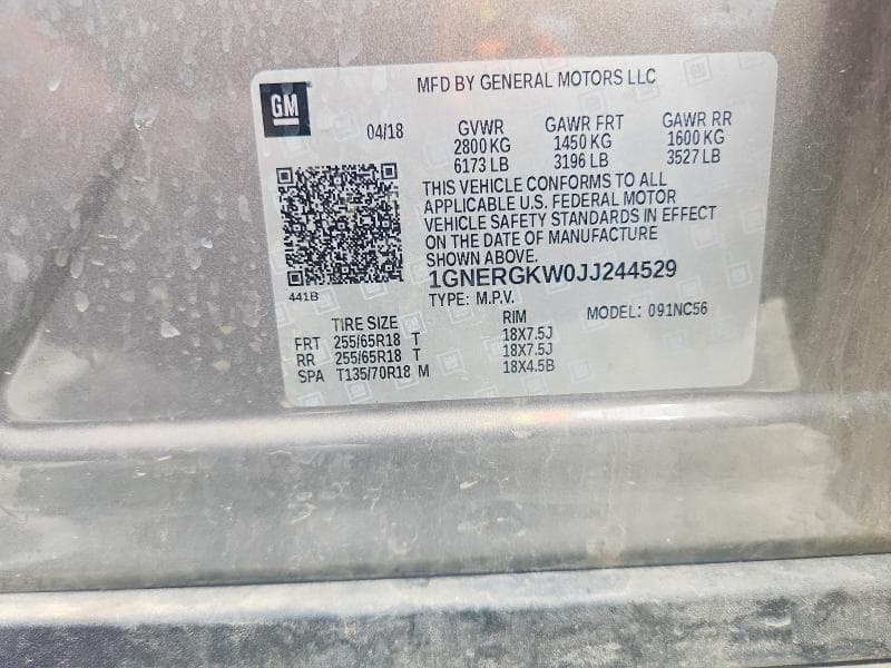 2018 CHEVROLET TRAVERSE LT LT 14