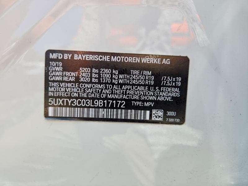 2020 BMW X3 SDRIVE30I 13