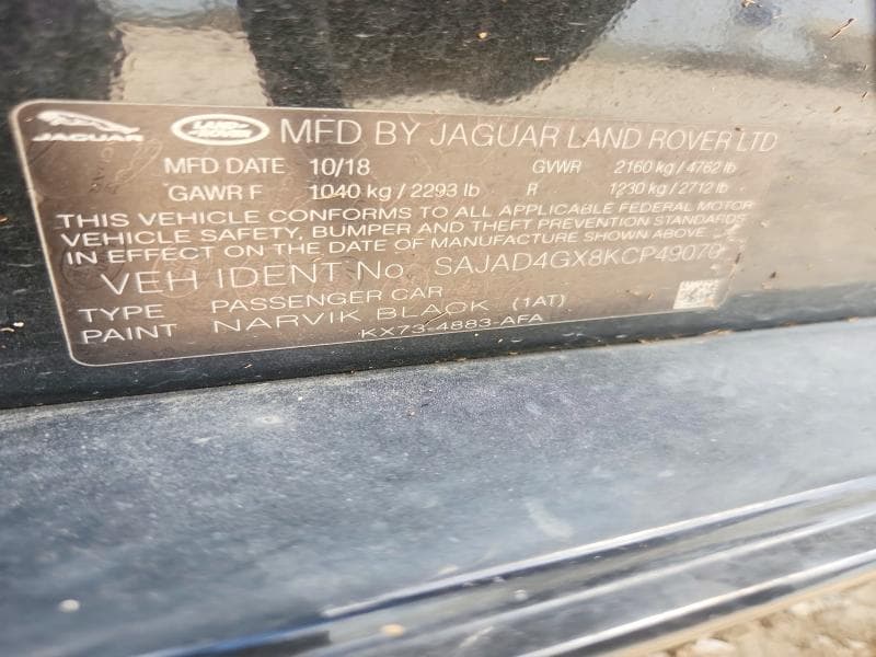 2019 JAGUAR XE PREMIUM 12
