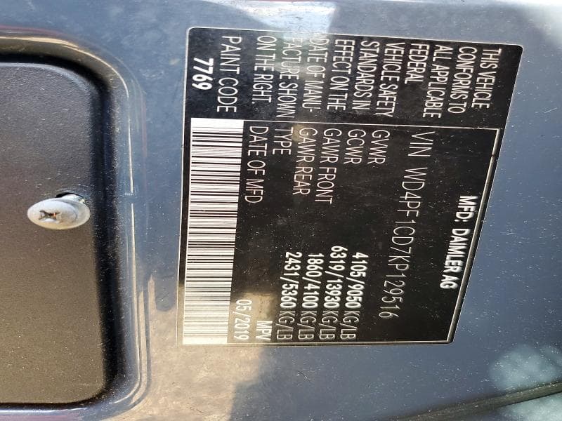 2019 MERCEDES-BENZ SPRINTER 2500/3500 DELIVERY VAN 2500/3500 13