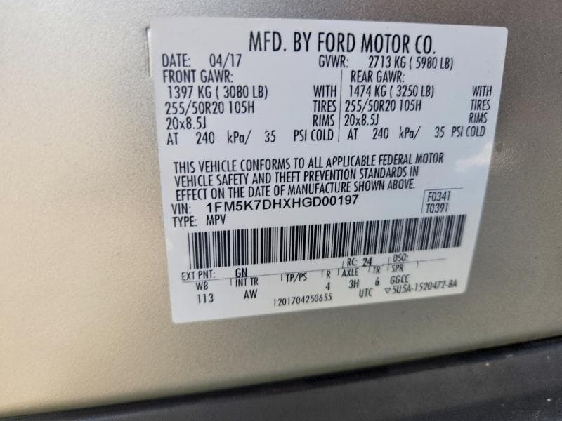 2017 FORD EXPLORER XLT 13