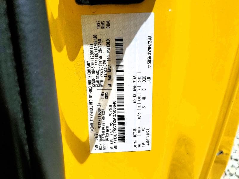 2021 FORD F-550 SD SUPER DUTY 12