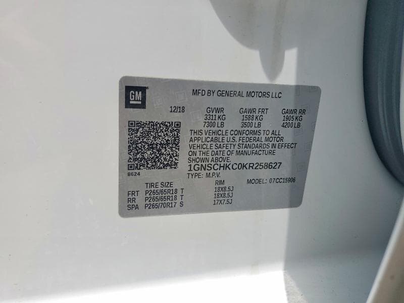 2019 CHEVROLET SUBURBAN C1500 LT 13