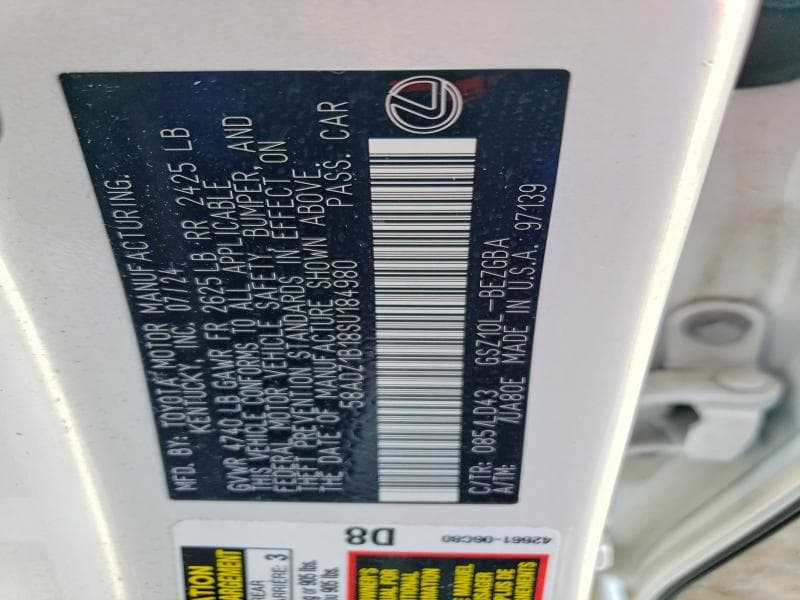 2025 LEXUS ES 350 BASE 12