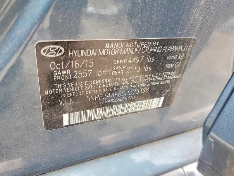 2016 HYUNDAI SONATA SPORT SPORT 13