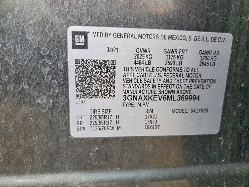 2021 CHEVROLET EQUINOX LT 13