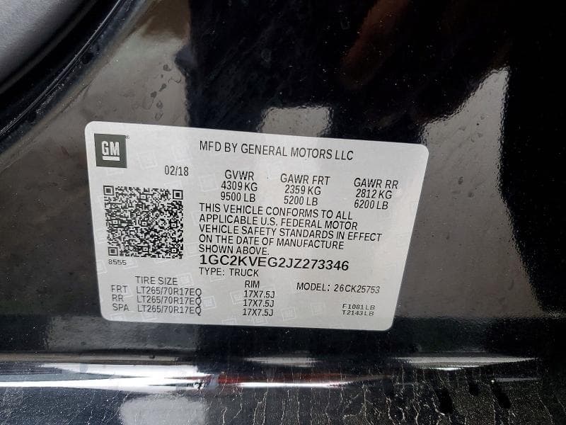 2018 CHEVROLET SILVERADO K2500 HEAVY DUTY LT 13