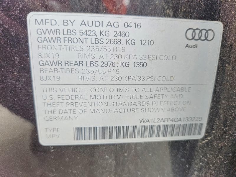 2016 AUDI Q5 PREMIUM PLUS 13