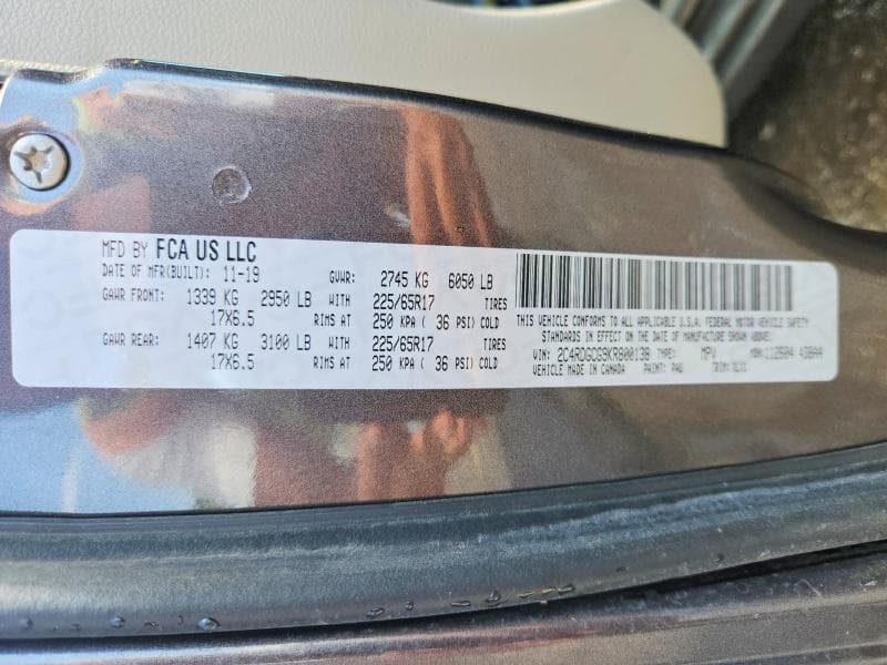 2019 DODGE GRAND CARAVAN SXT 14