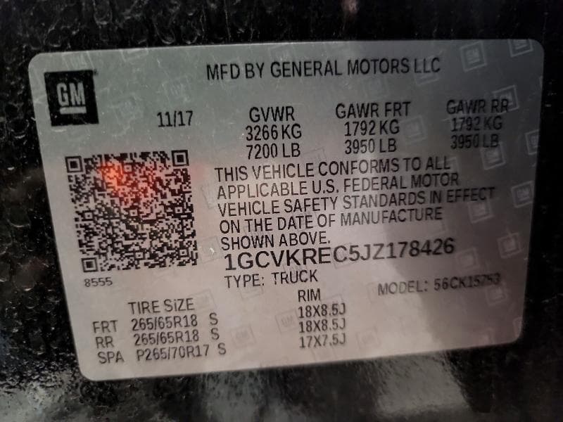 2018 CHEVROLET SILVERADO K1500 LT 12