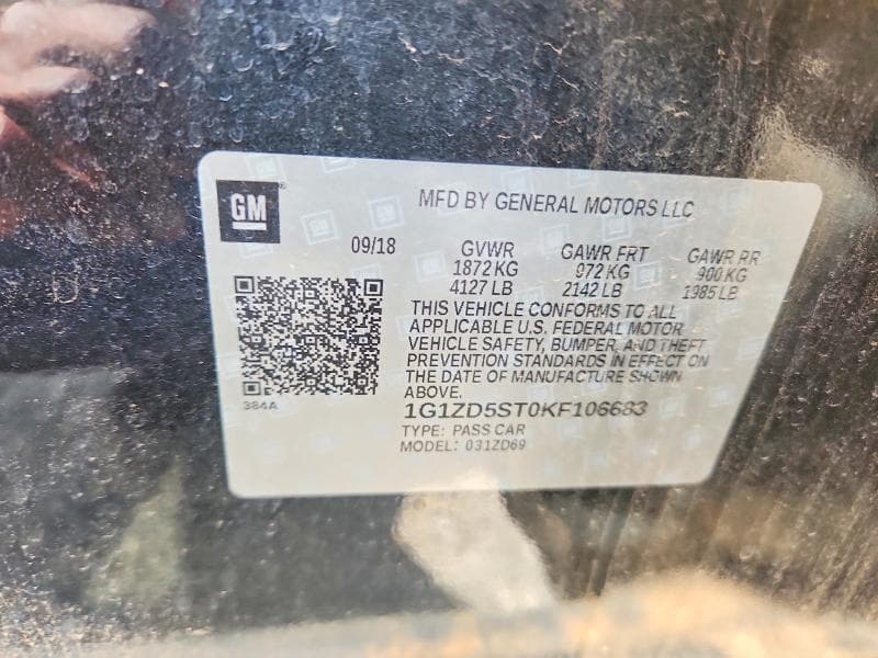 2019 CHEVROLET MALIBU LT 13