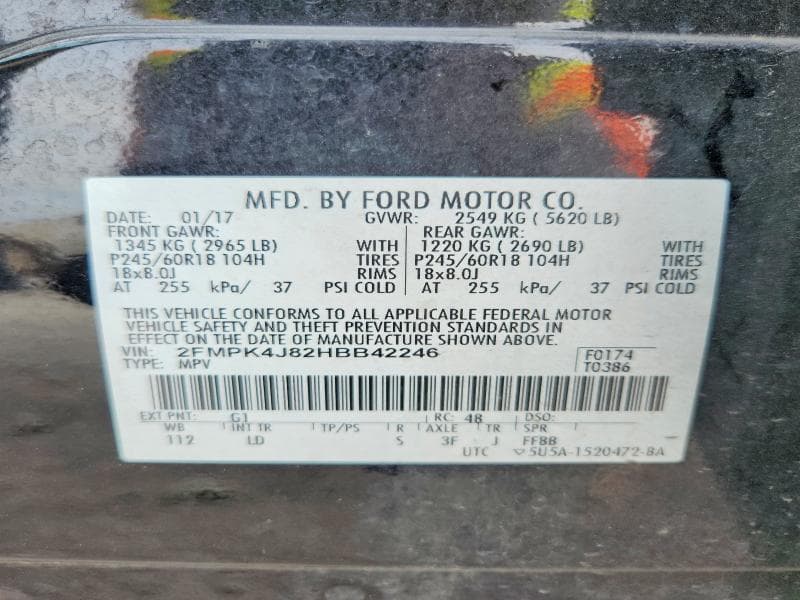 2017 FORD EDGE SEL 13