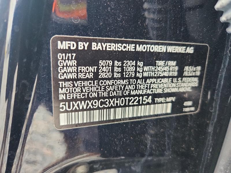 2017 BMW X3 XDRIVE28I 14