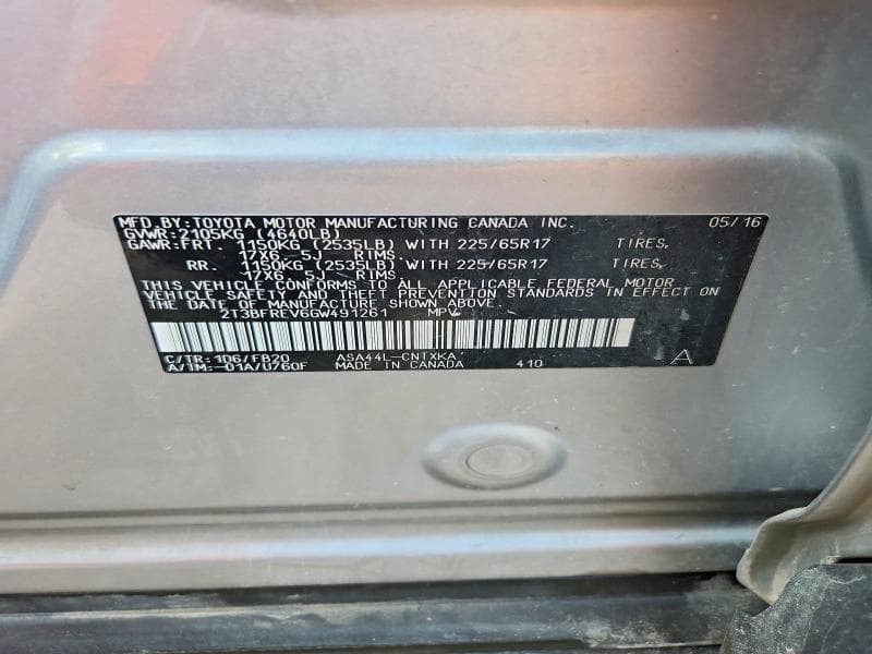 2016 TOYOTA RAV4 LE 13